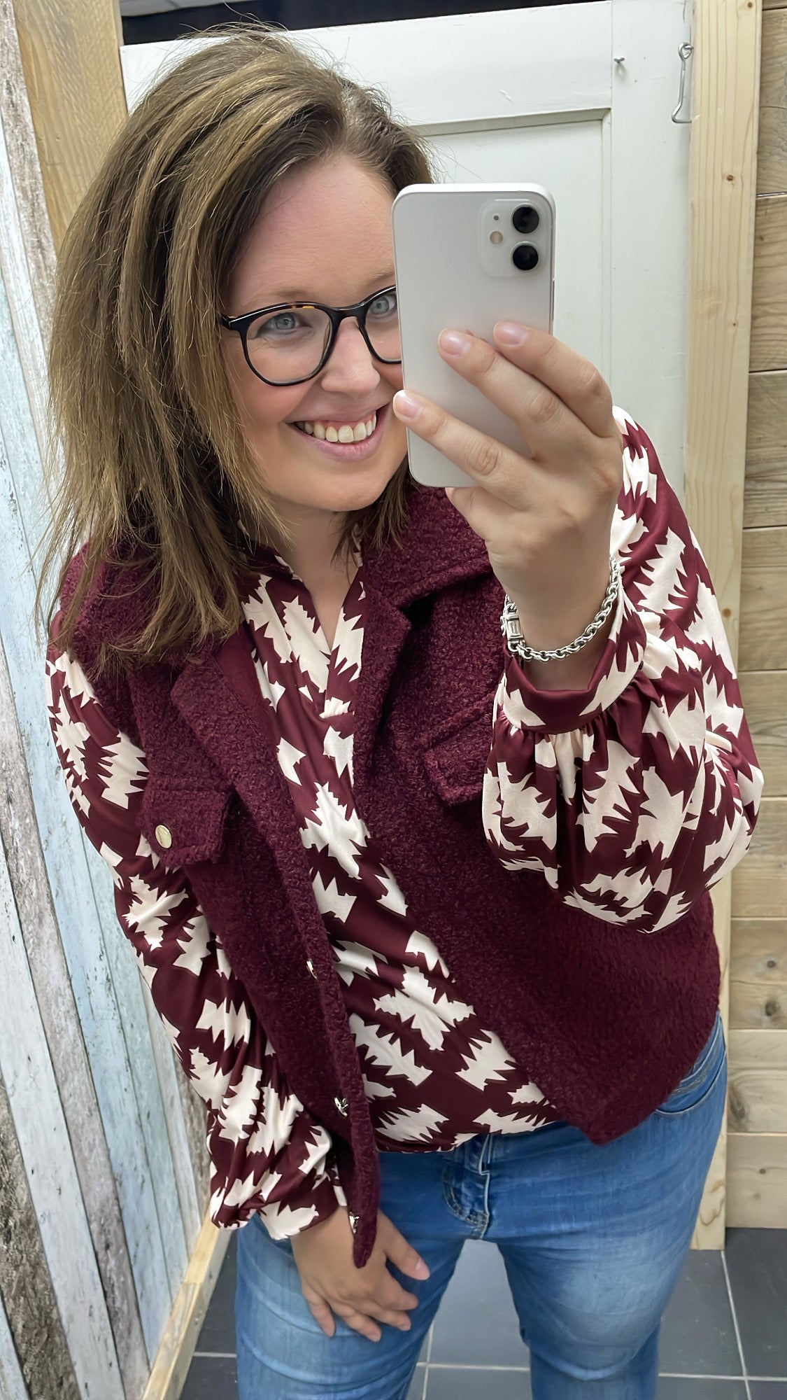 TEDDY GILET | BORDEAUX