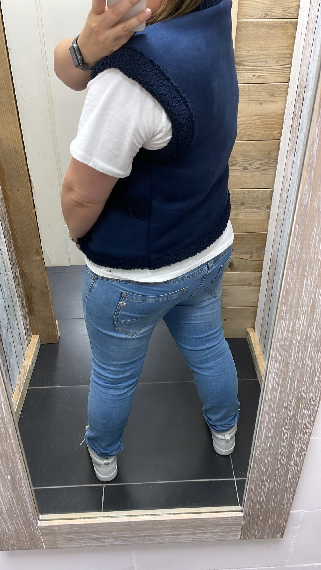 GILET 'SUEDELOOK' | JEANSBLAUW