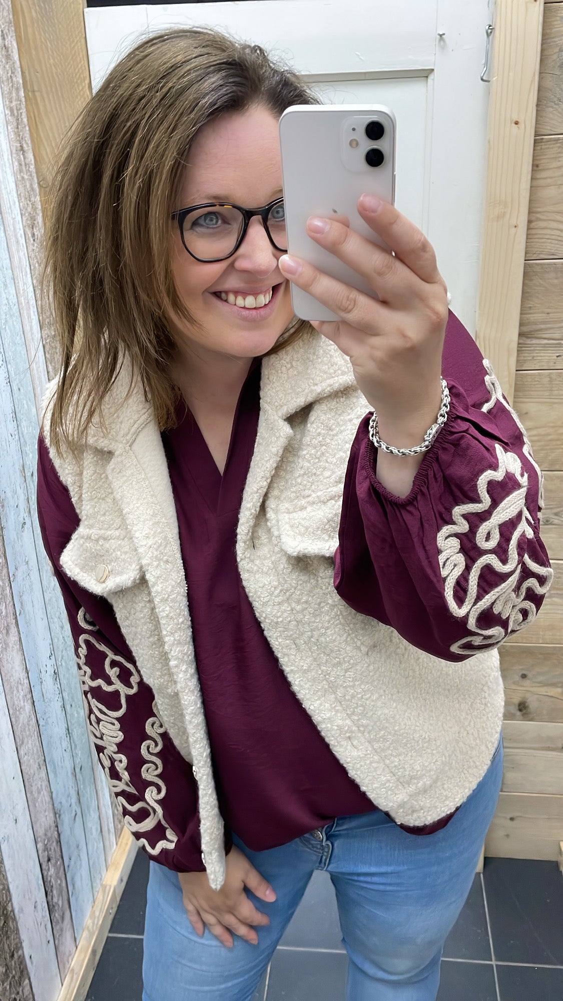 BLOUSE 'BORDUURSEL' | BORDEAUX