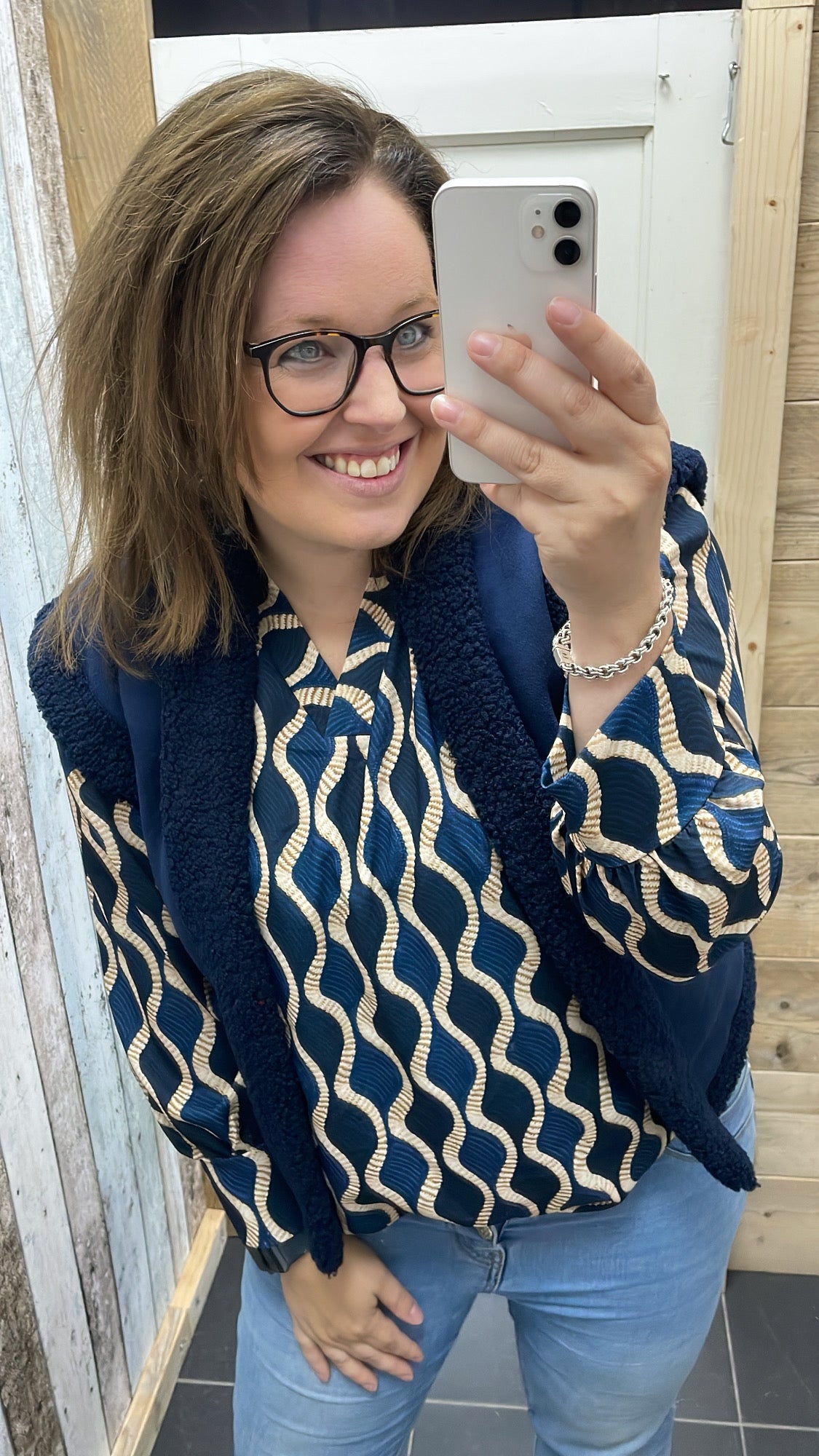 GILET 'SUEDELOOK' | JEANSBLAUW