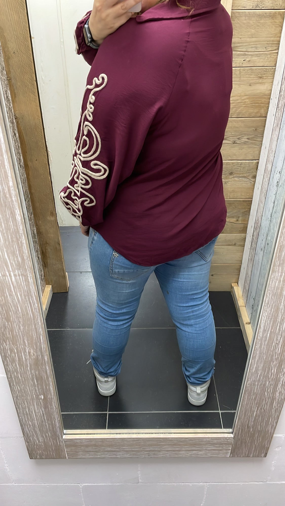 BLOUSE 'BORDUURSEL' | BORDEAUX