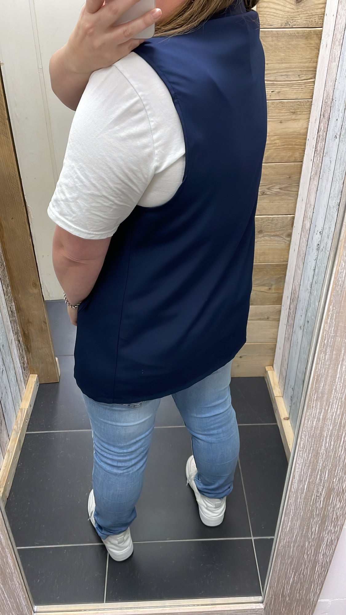 PS GILET 'DUN' | DONKERBLAUW