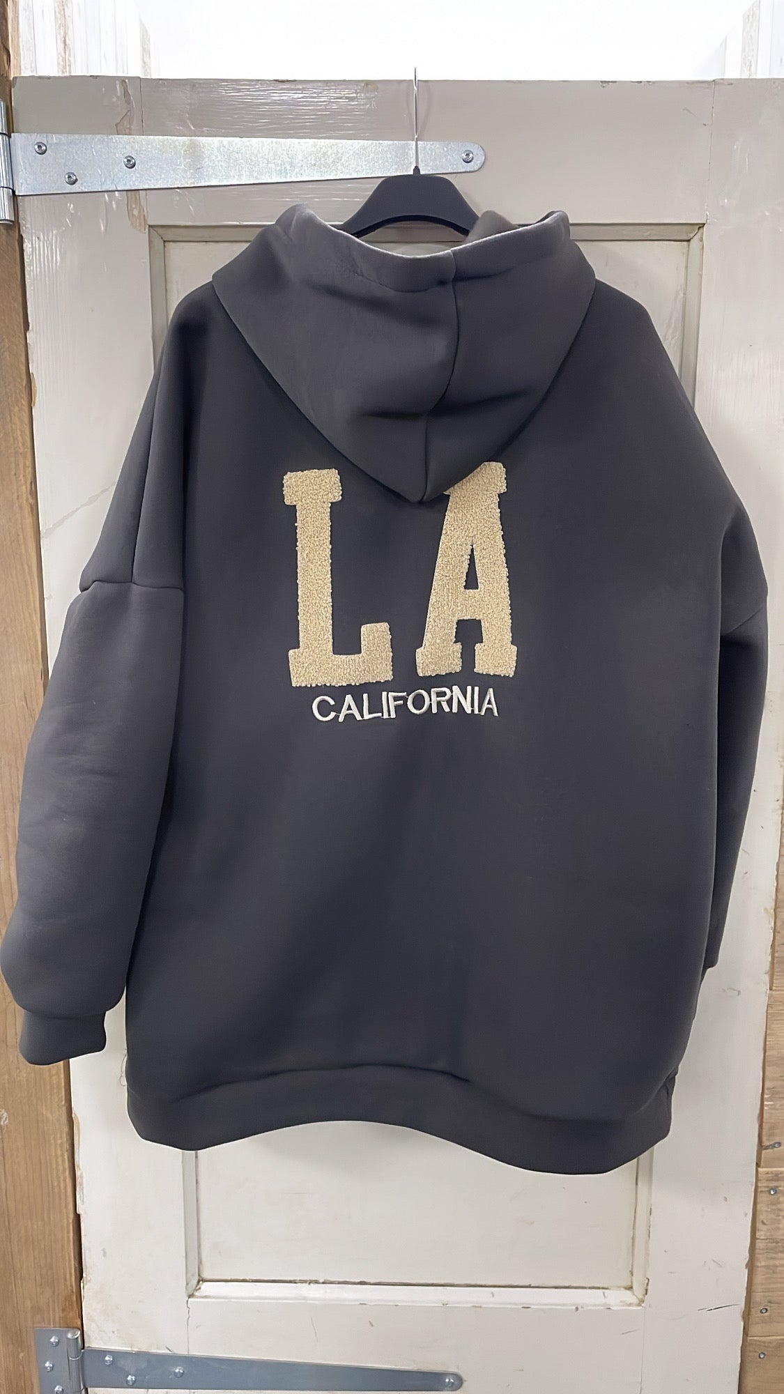 PS HOODIE 'LA' | DONKERGRIJS