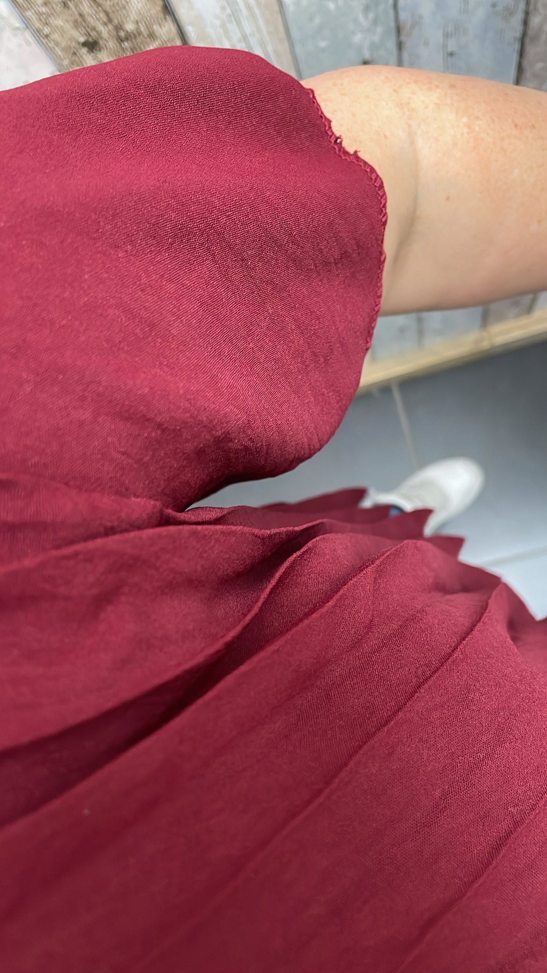 PS BLOUSE 'PLISSÉ' | BORDEAUX