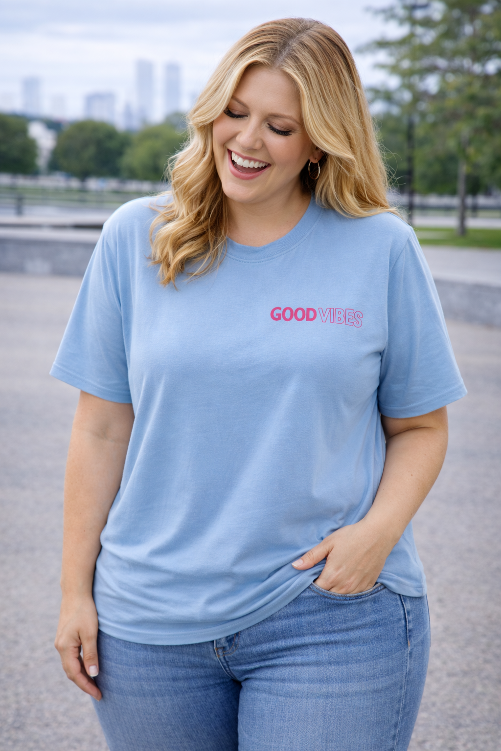 PS T-SHIRT ‘GOOD VIBES' | BLAUW