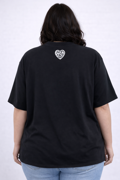 PS TOP ‘HARTJE' | ZWART