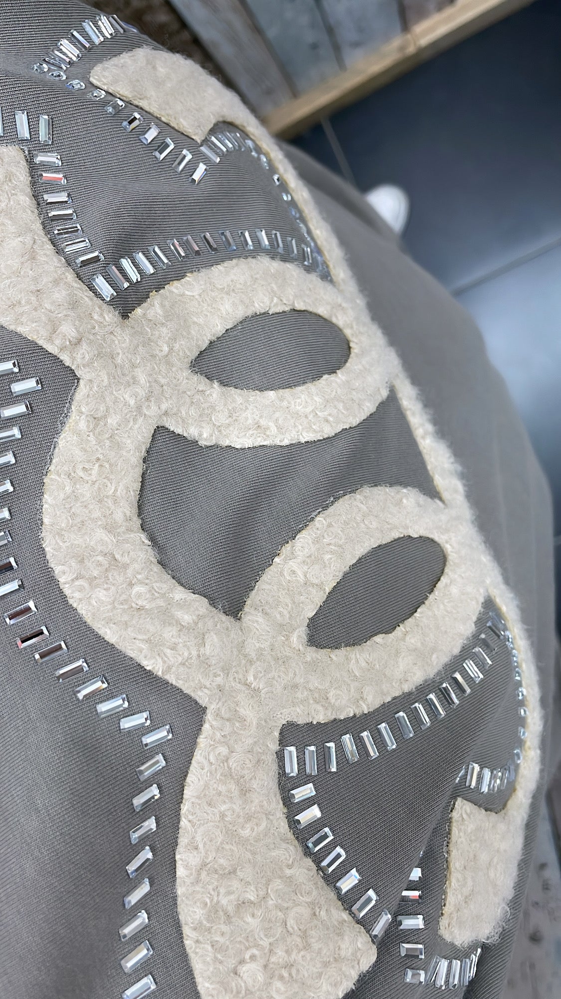 PS T-SHIRT ‘CC' | TAUPE/GRIJS