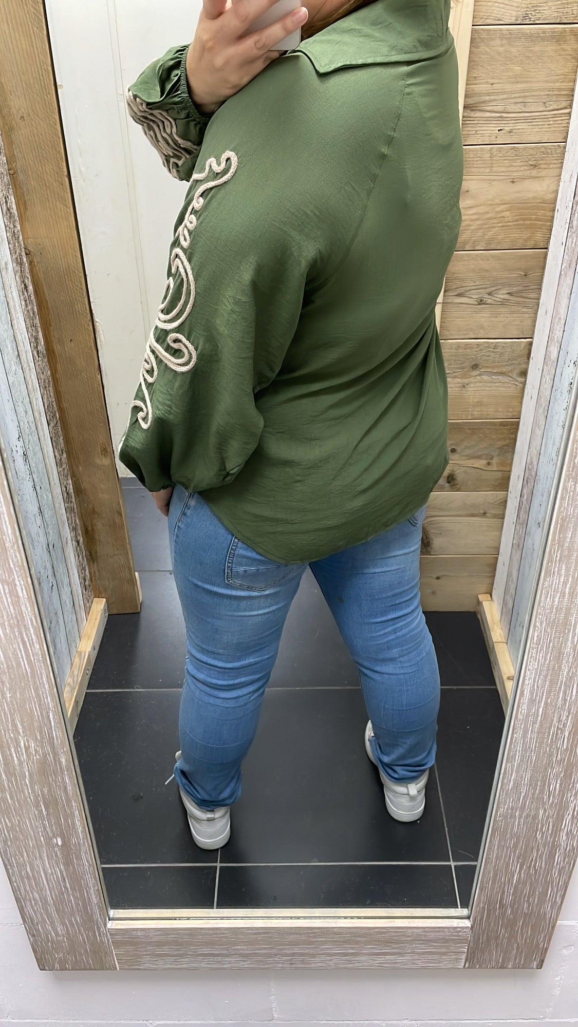 BLOUSE 'BORDUURSEL' | ARMY