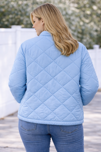 PS JAS 'GEWATTEERD' | LICHTBLAUW