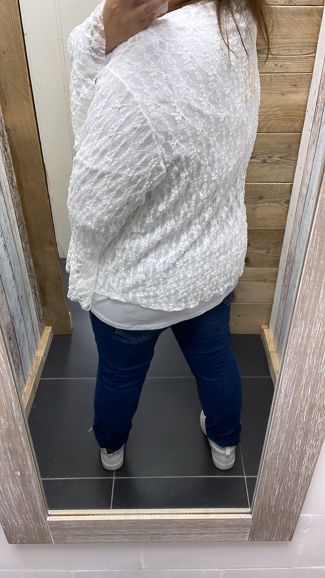 PS BLOUSE KANT ‘TROMPETMOUW’ | WIT