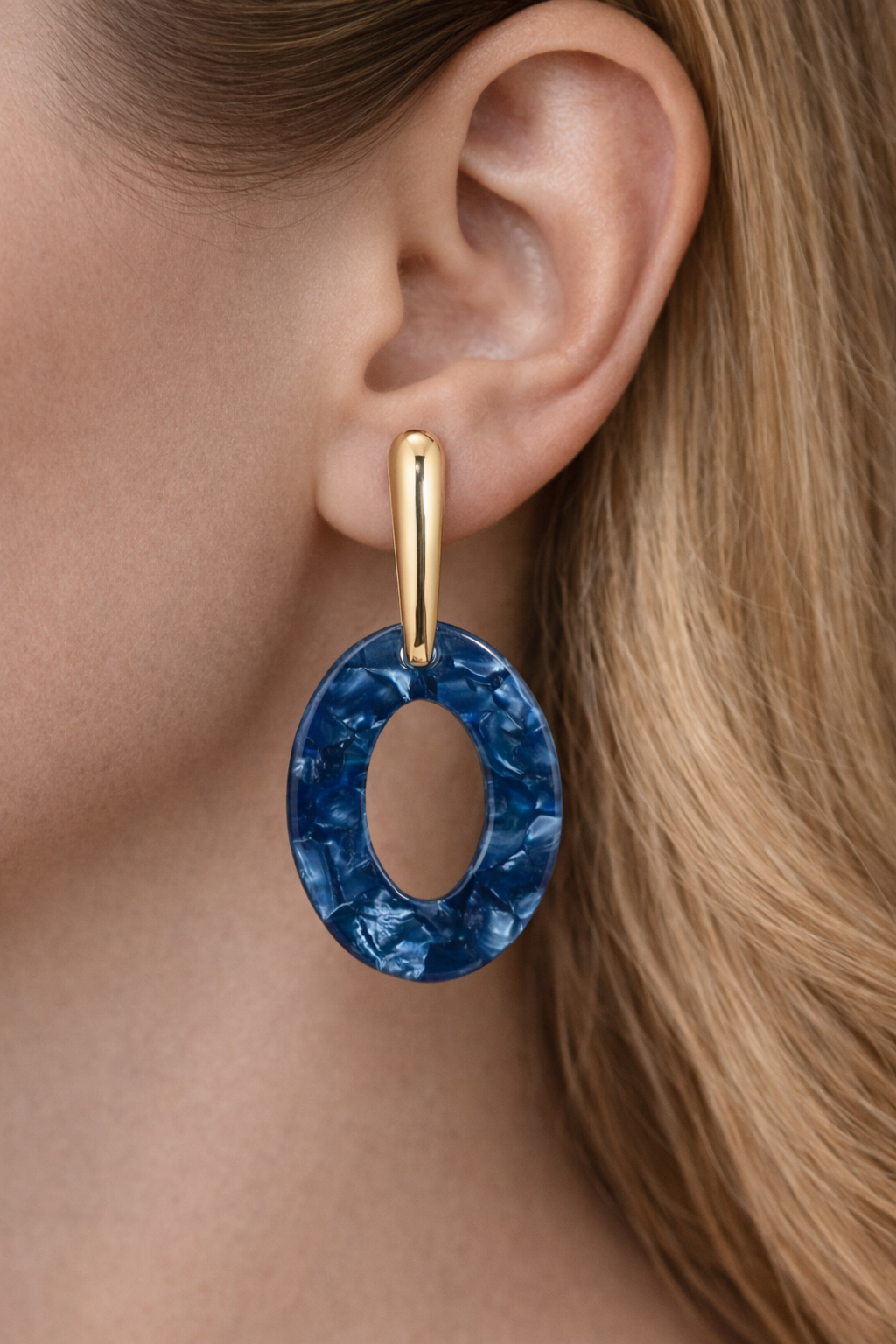 OORBELLEN ‘SWEET 7’ | DONKERBLAUW