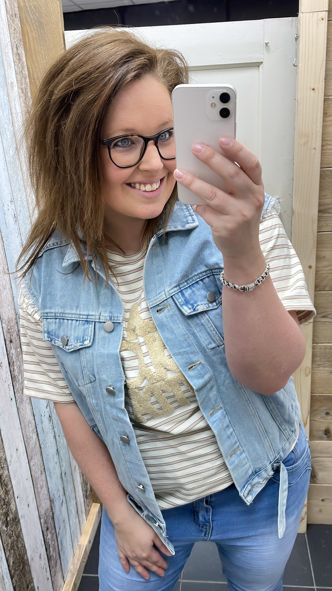 TOP 'STREPEN TEDDY' | TAUPE