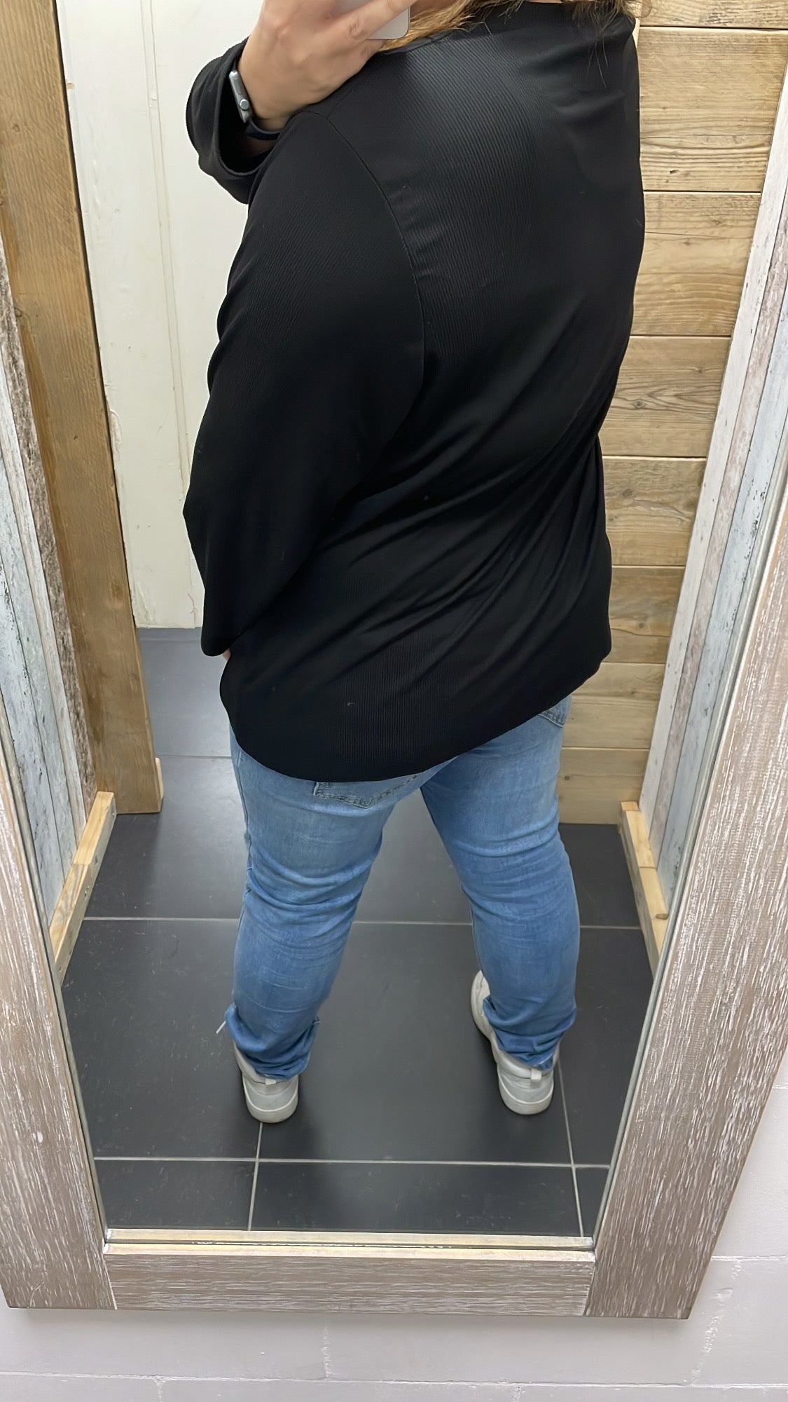 PS LONGSLEEVE 'RIBBEL' | ZWART