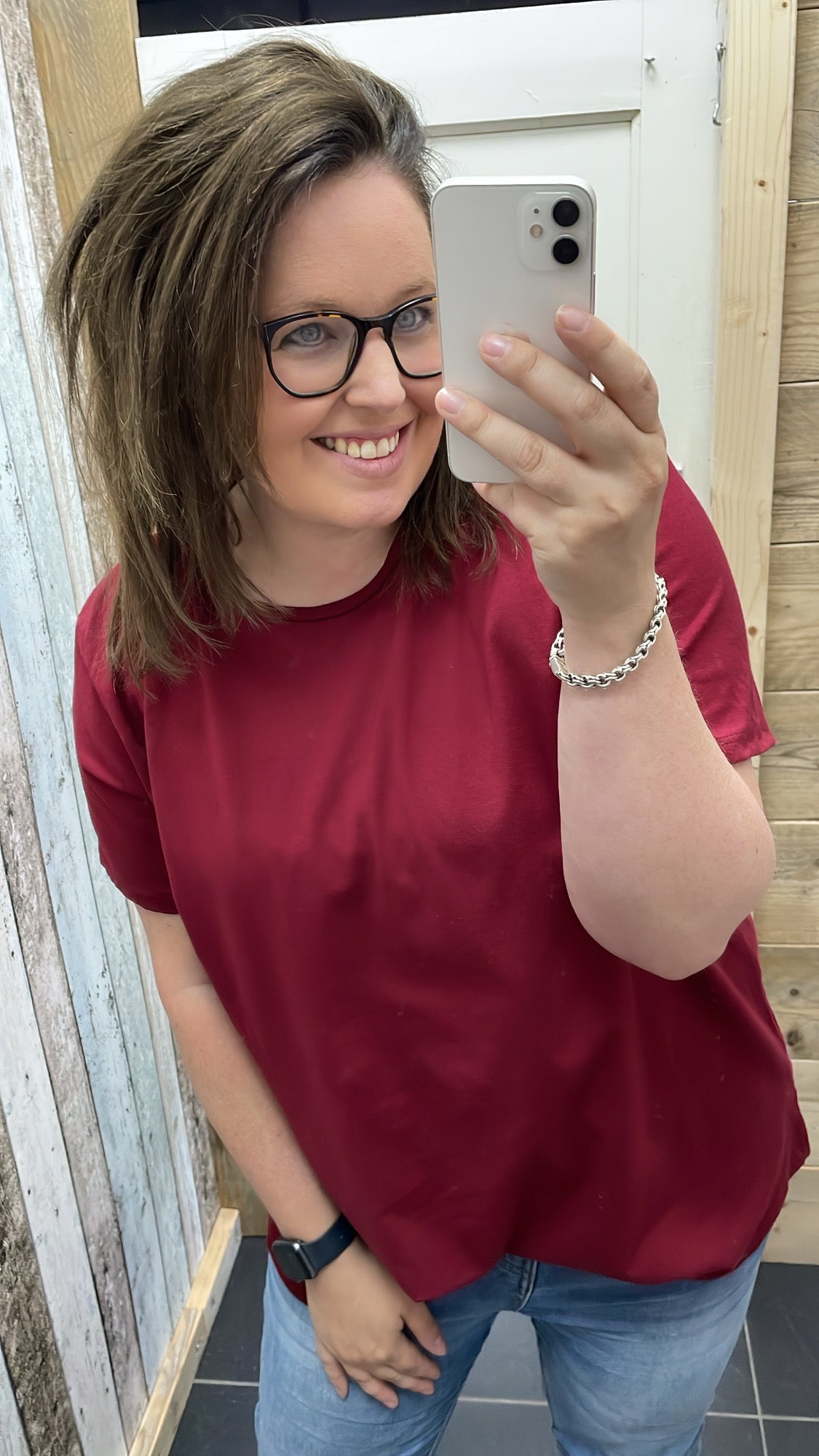 PS T-SHIRT ‘BASIC’ | BORDEAUX