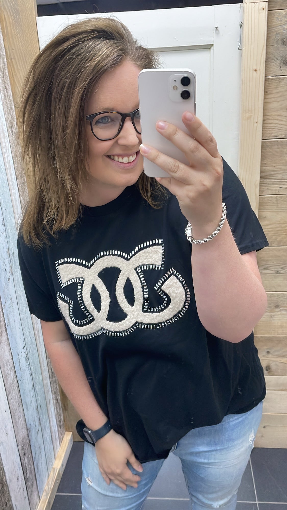 PS T-SHIRT ‘CC' | ZWART