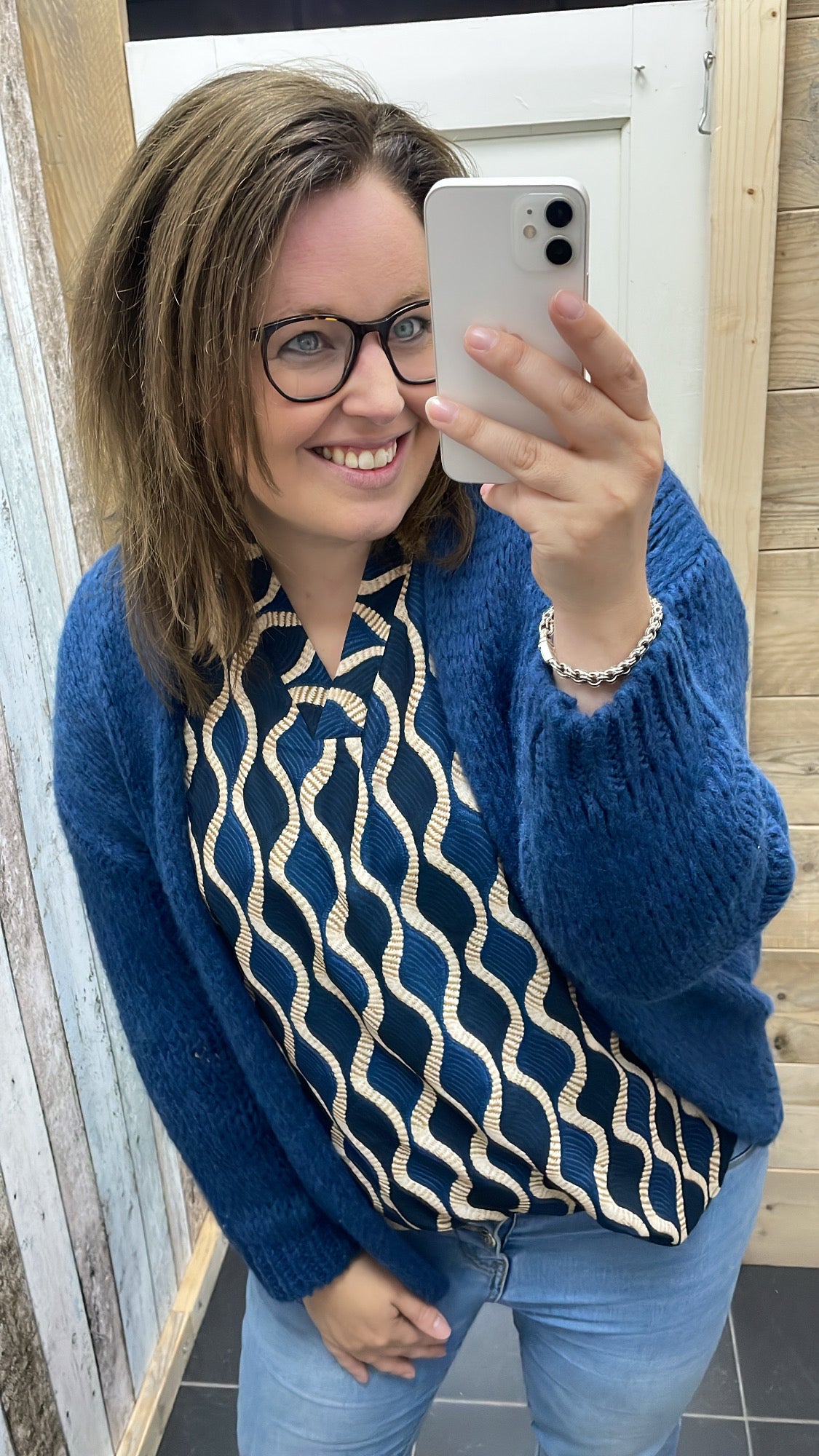 BLOUSE 'NANCY' | JEANSBLAUW