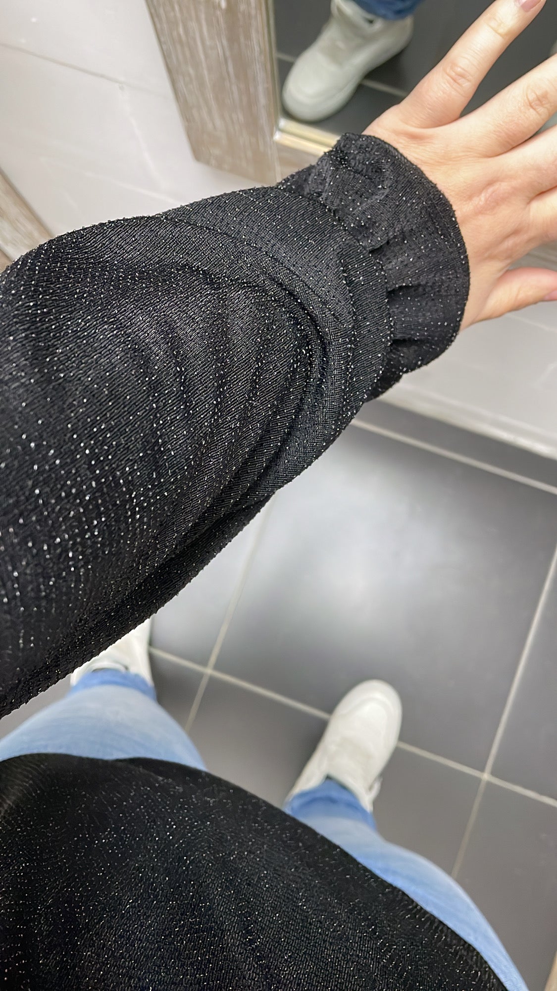 BLOUSE 'GLITTERS' | ZWART