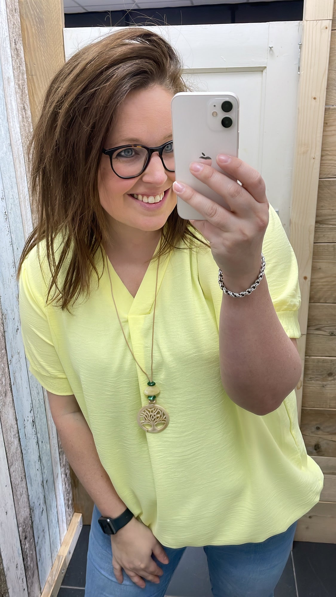 PS BLOUSE ‘KETTING’ | GEEL