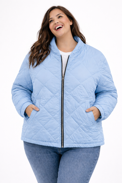 PS JAS 'GEWATTEERD' | LICHTBLAUW