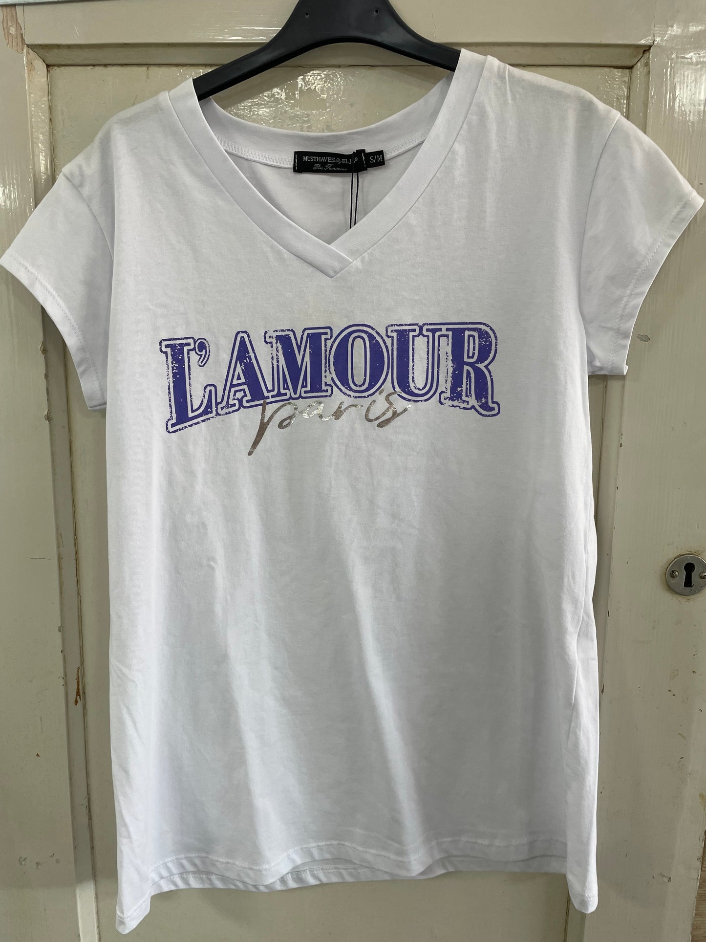 T-SHIRT 'AMOUR' | LAVENDEL