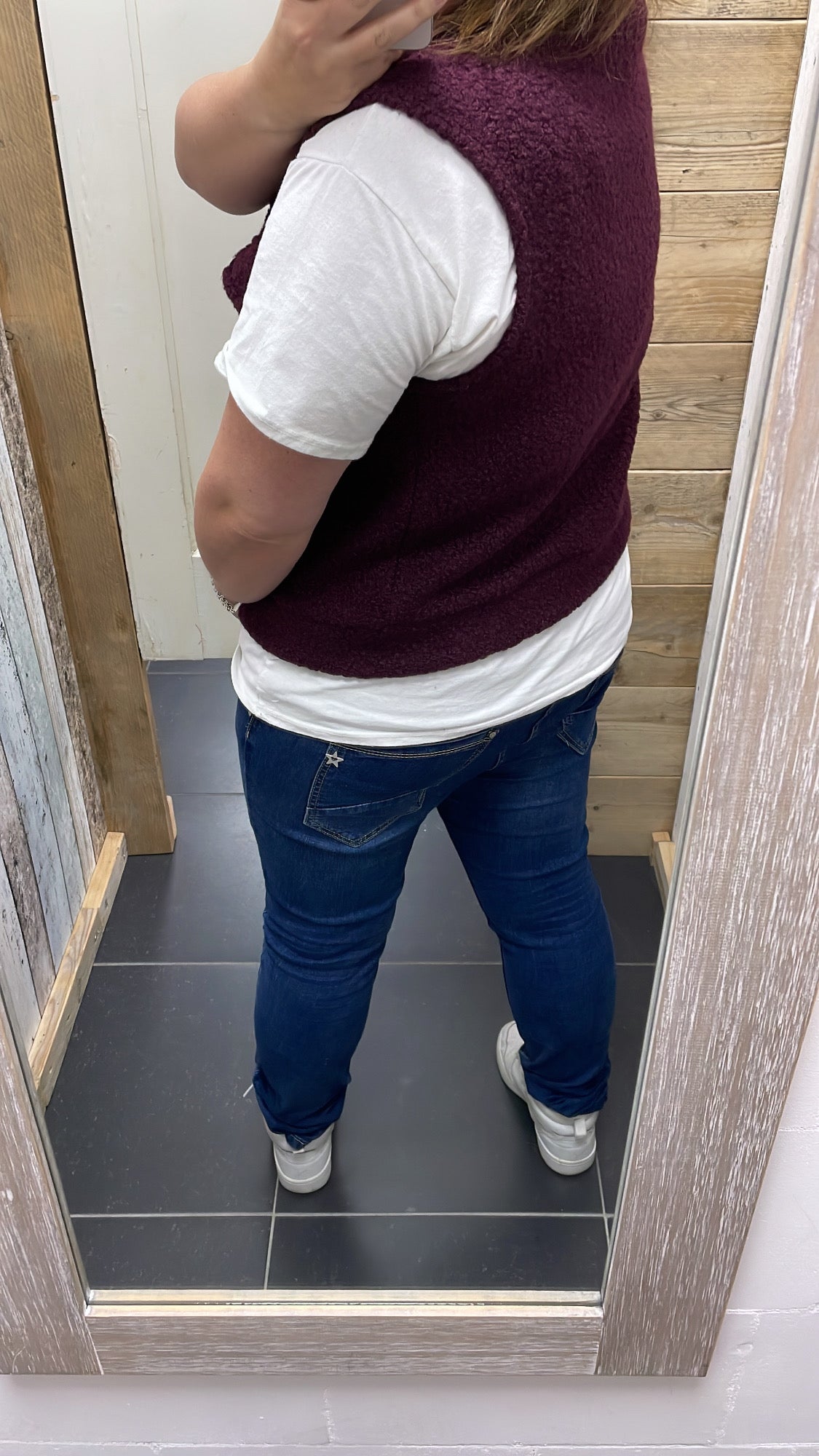 TEDDY GILET | AUBERGINE