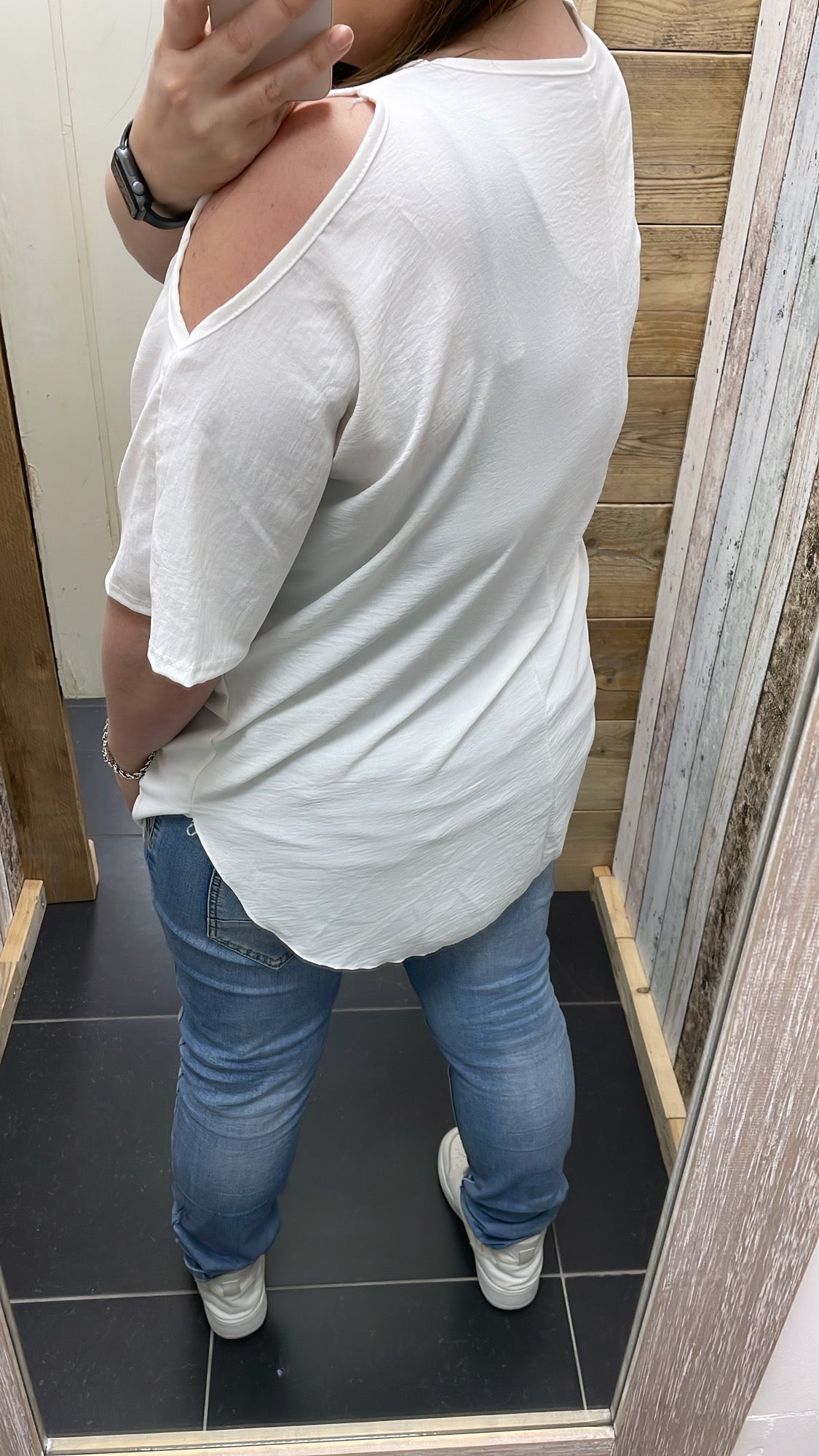 PS BLOUSE ‘OPEN SCHOUDER’ | WIT