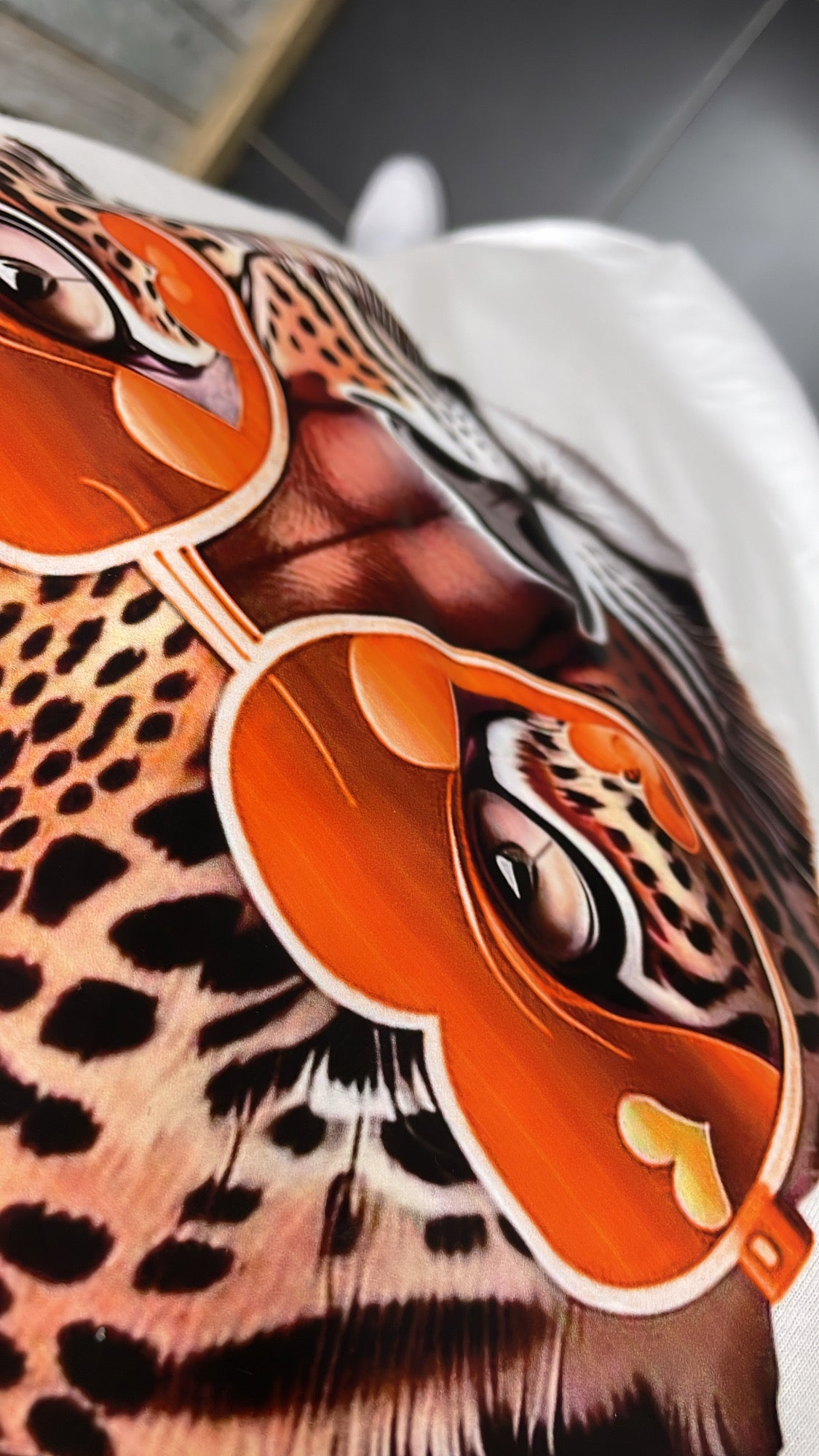 PS T-SHIRT ‘PANTER' | OFF-WHITE/ORANJE