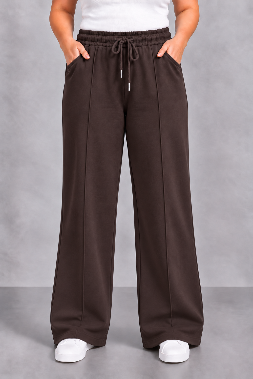 PS JOGGINGBROEK 'FLEECE' | DONKERBRUIN