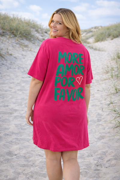 PS LANG T-SHIRT ‘MIA AMORE' | FUCHSIA