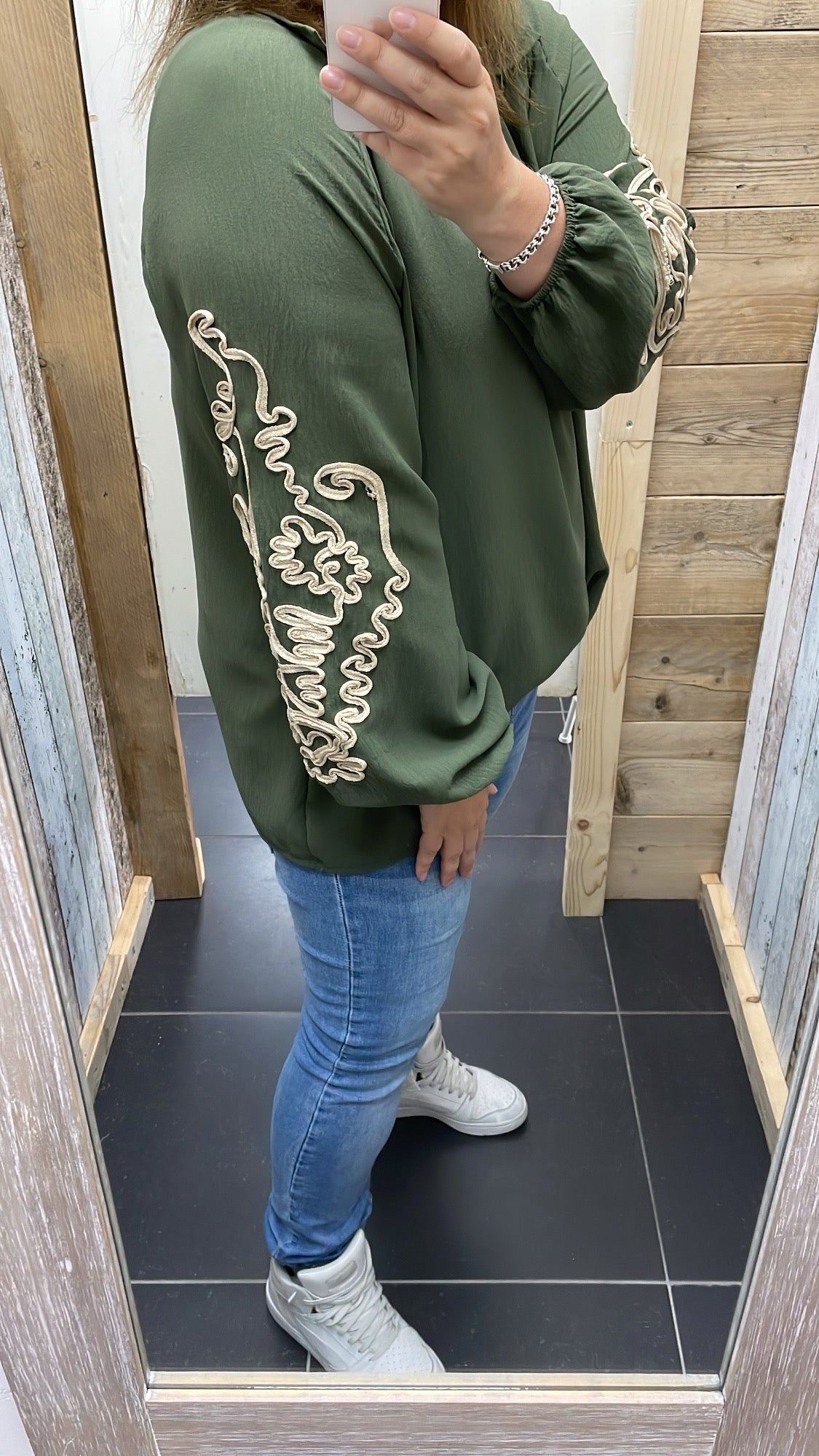PS BLOUSE ‘BORDUURSEL 'KOORD’ | ARMY