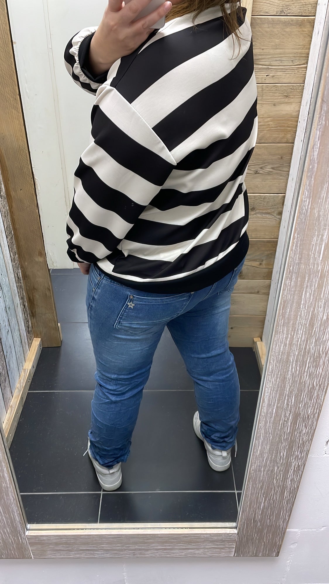 PS TRUI 'STREPEN ZIPPER' | ZWART