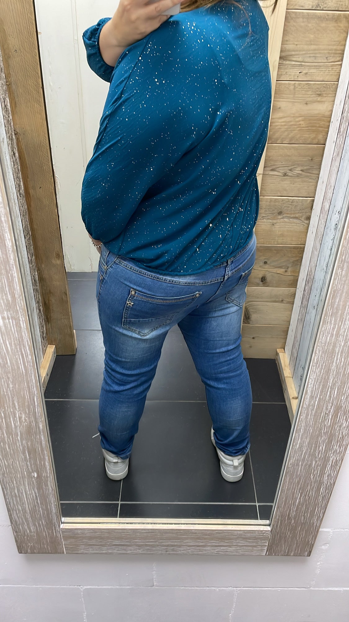 BLOUSE VM 'GLITTER' | PETROL