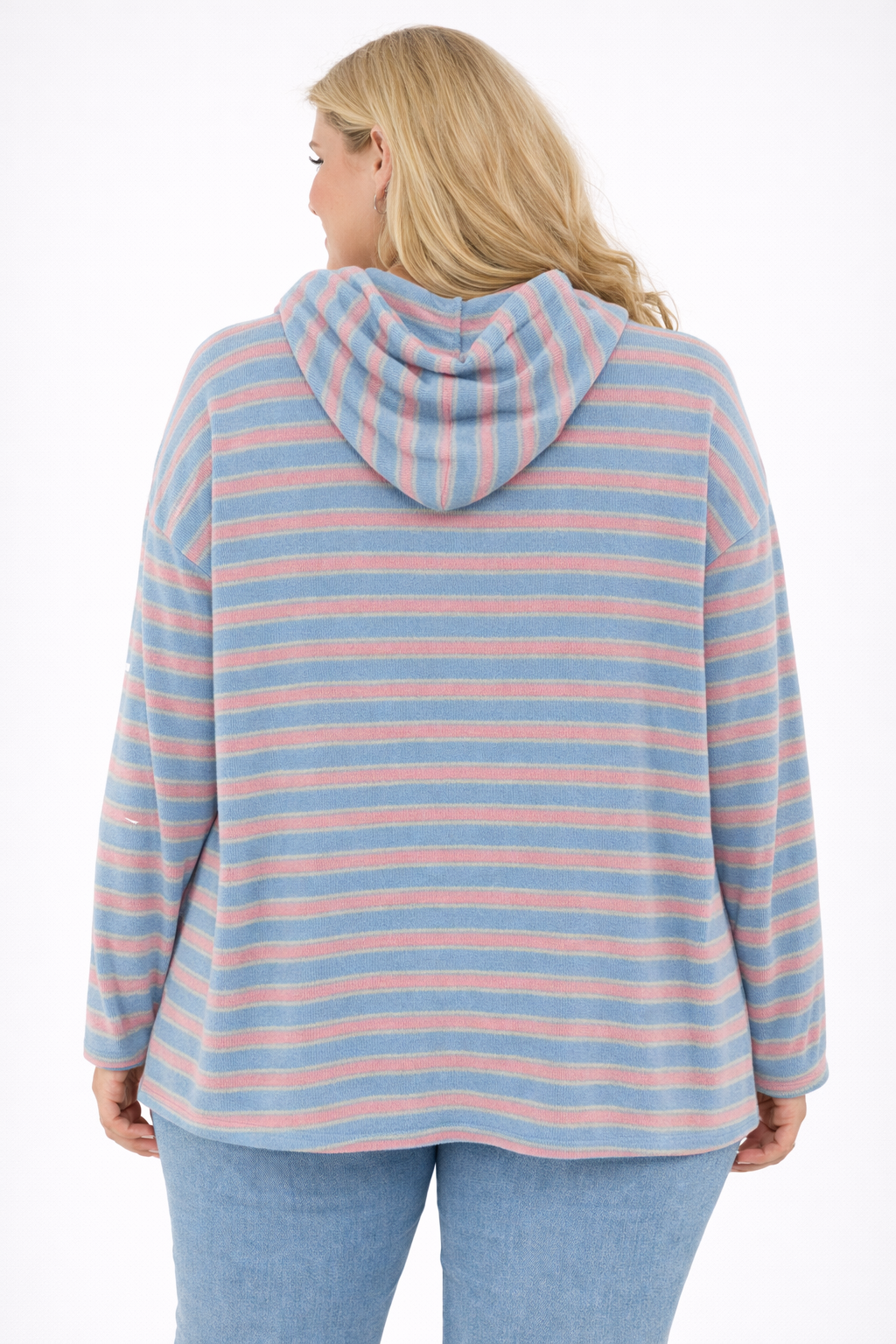 PS HOODIE 'STREPEN' | BLAUW