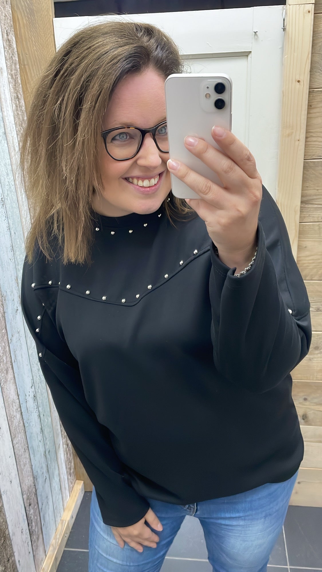 PS TRUI 'STUDS' | ZWART