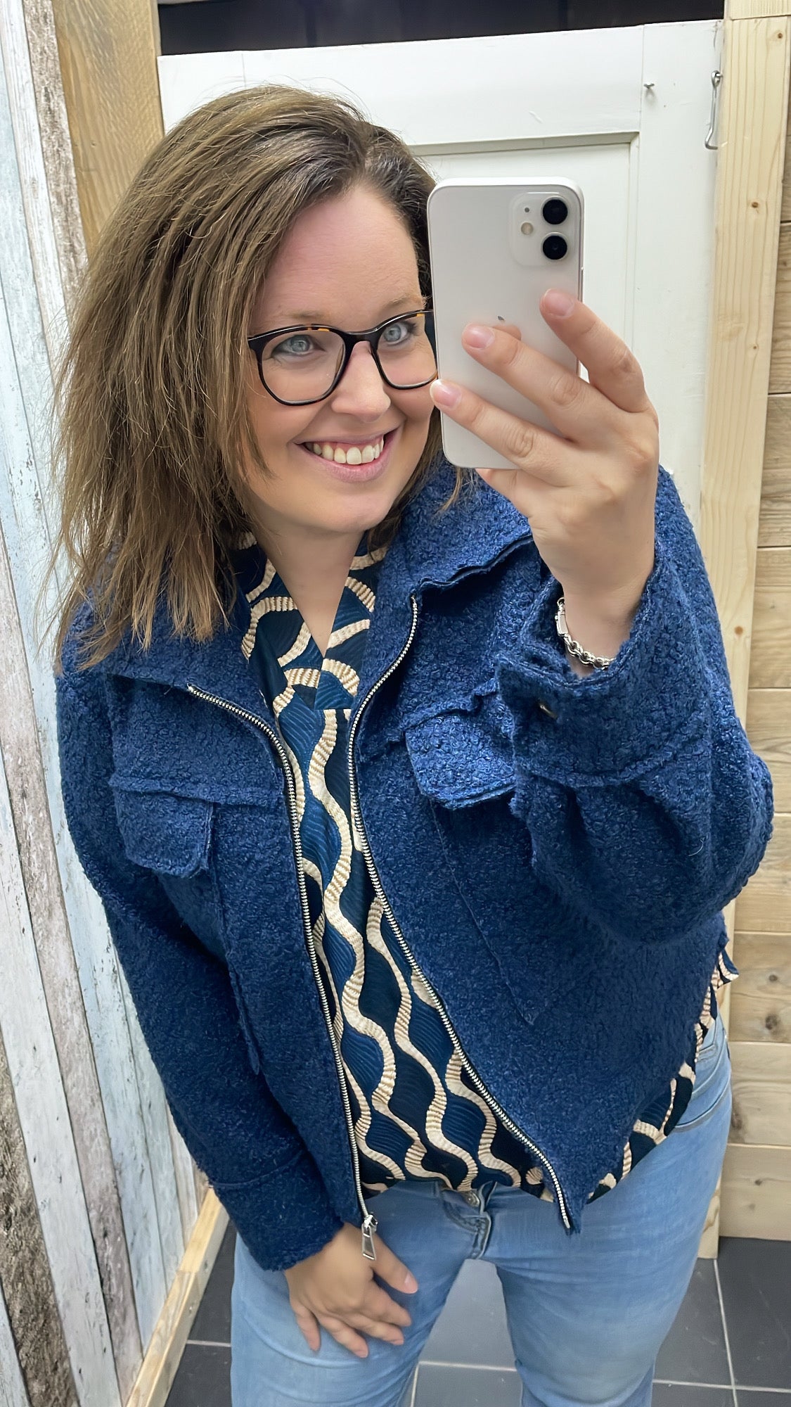 BLOUSE 'NANCY' | JEANSBLAUW