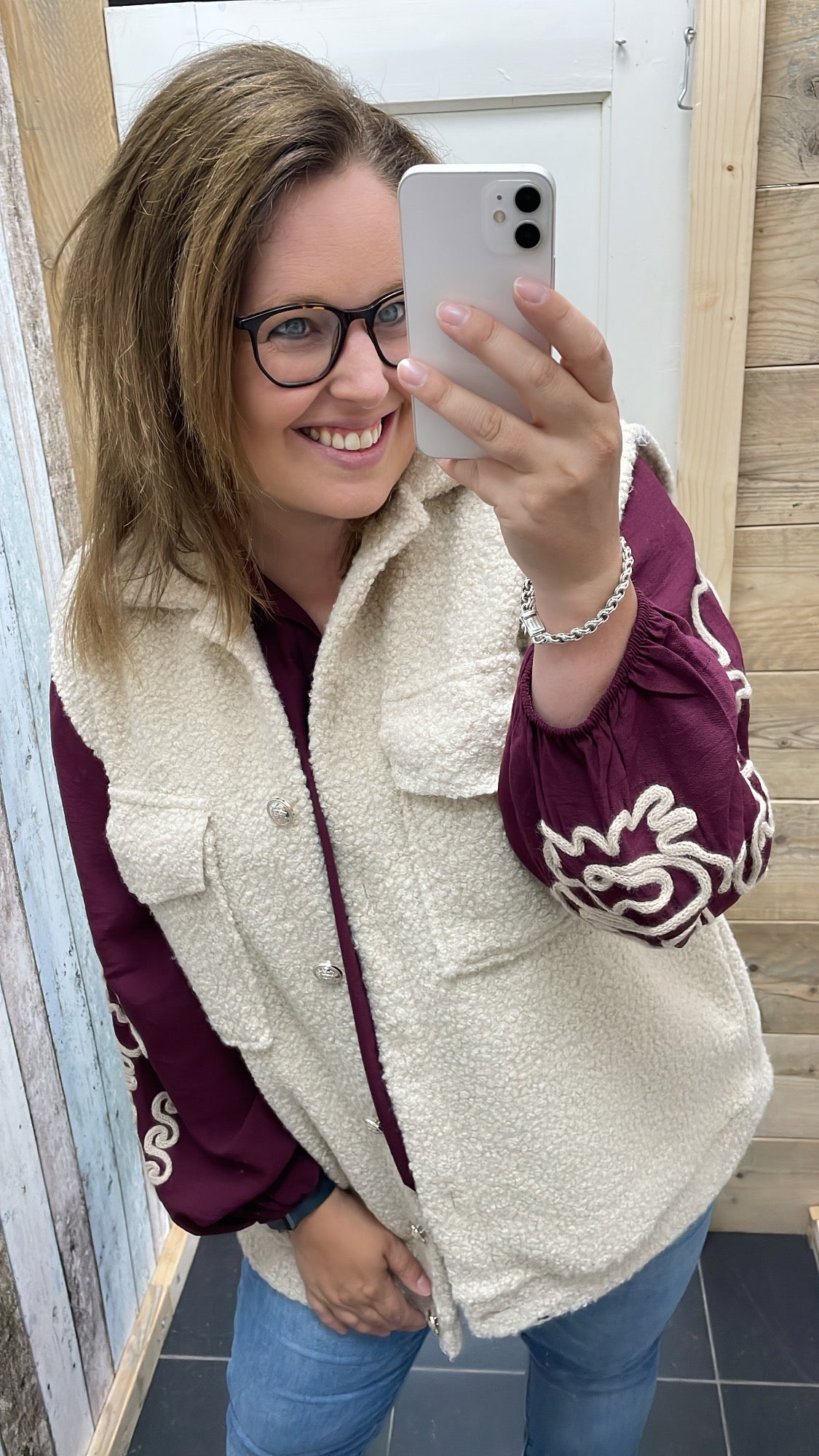 PS BLOUSE ‘BORDUURSEL TOUW’ | BORDEAUX