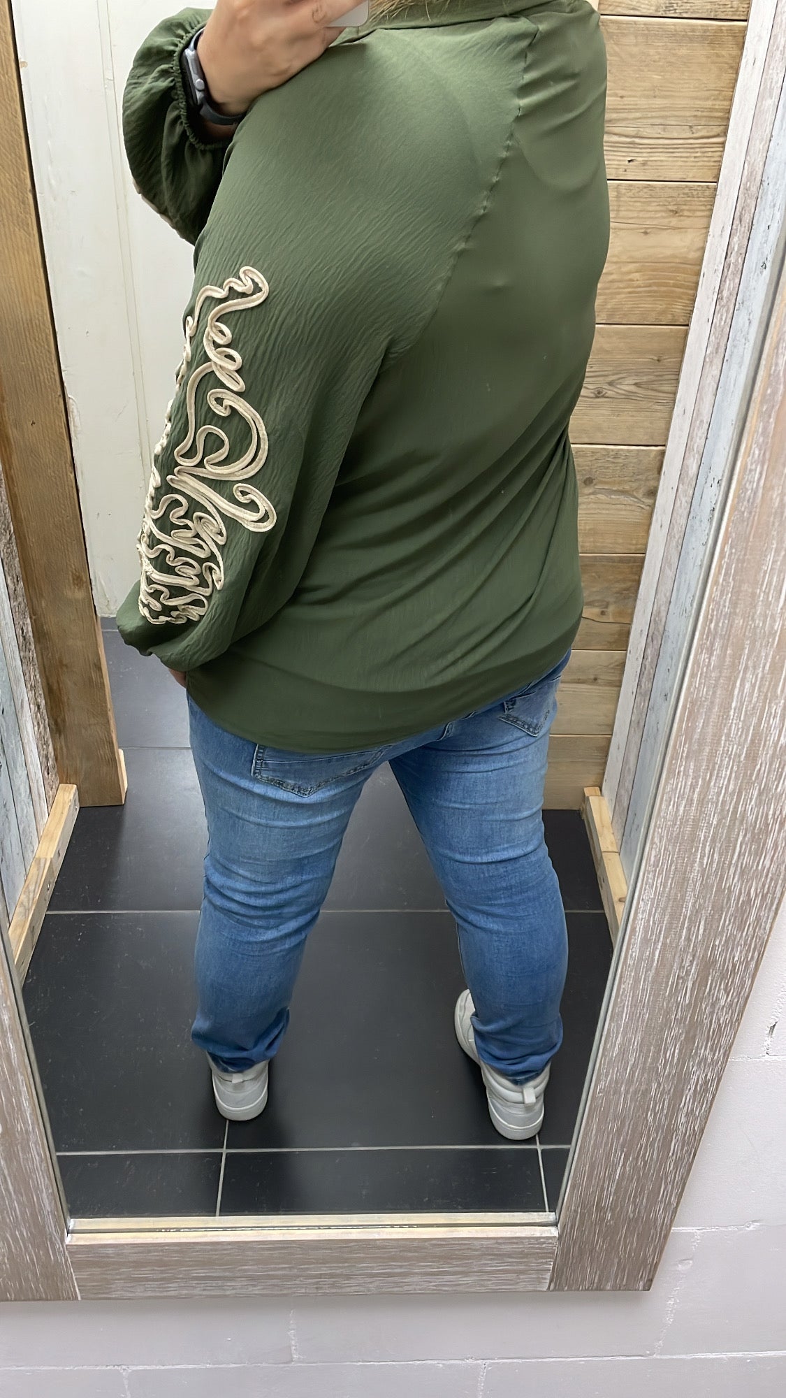 PS BLOUSE ‘BORDUURSEL 'KOORD’ | ARMY