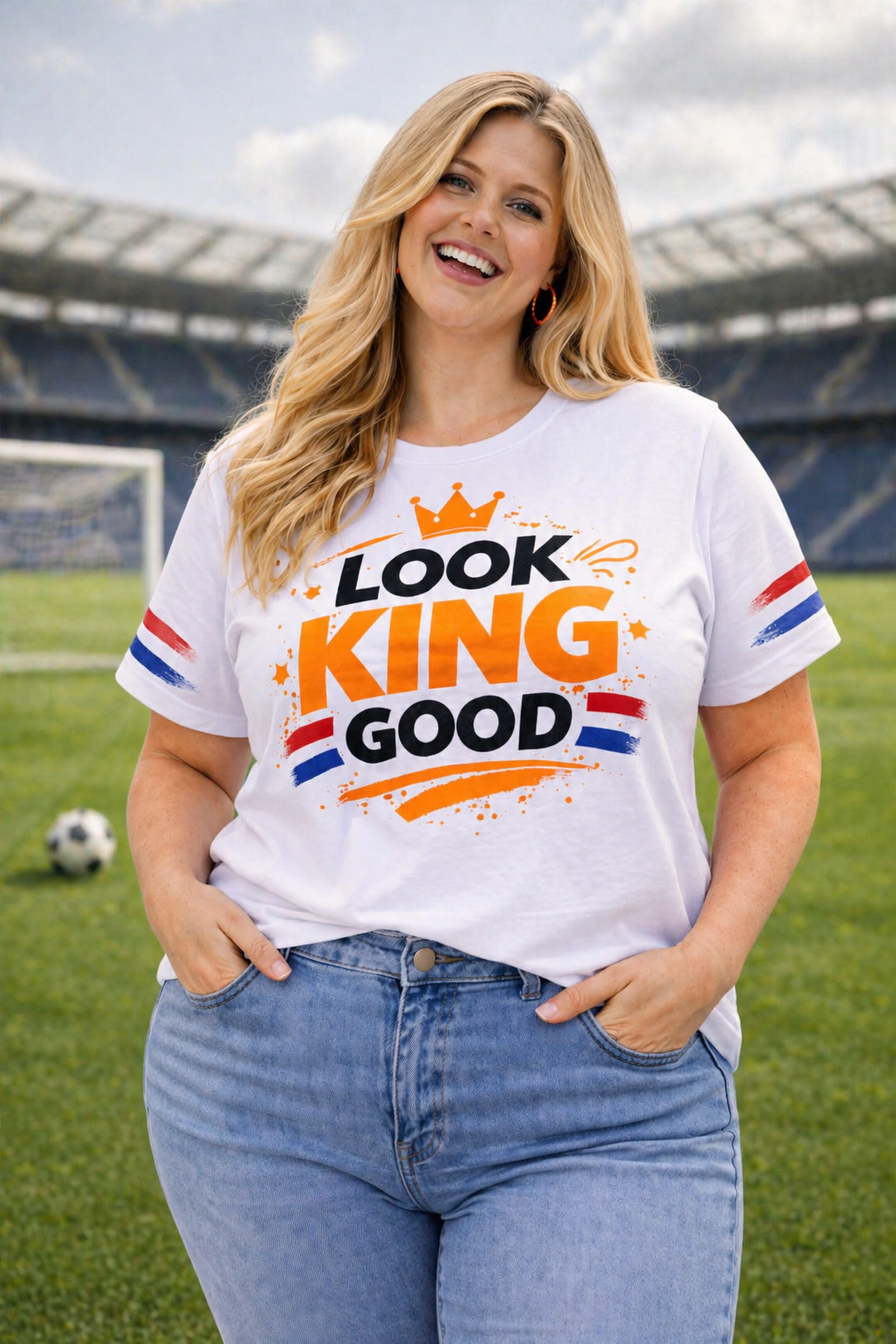 T-SHIRT ‘LOOK KING GOOD’ | WIT