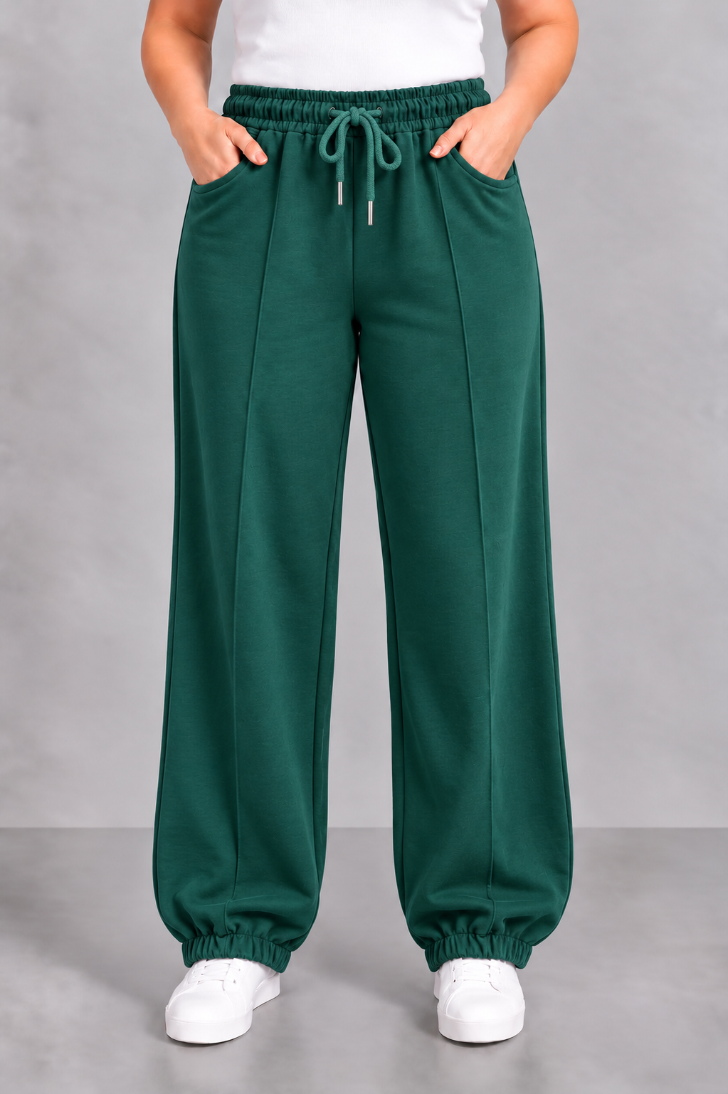 PS JOGGINGBROEK 'ELASTIEK' | FLESSENGROEN