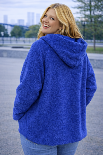 PS VEST CAPUCHON 'TEDDY' | KOBALT