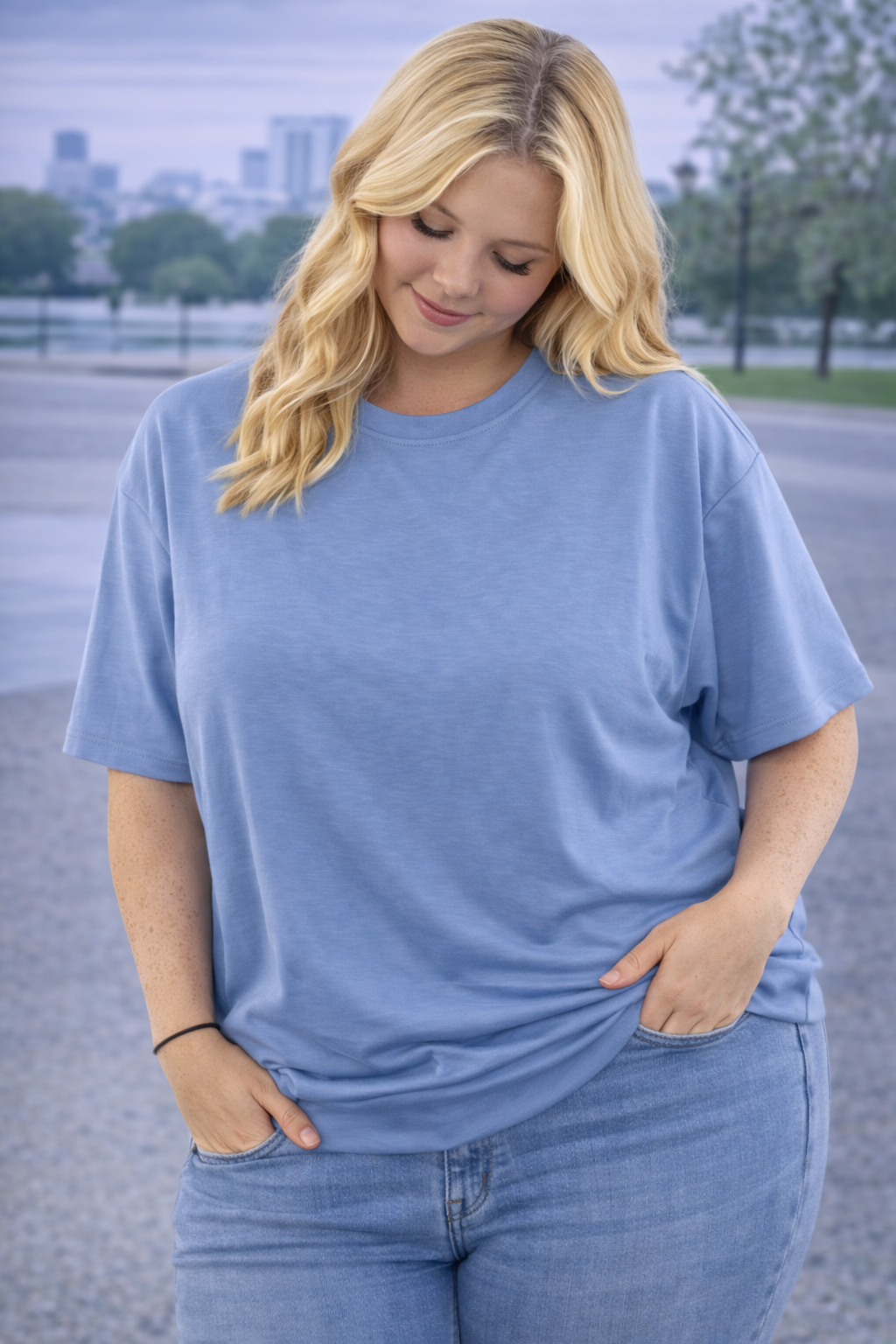 PS TOP 'COOLMOMS' | BLAUW