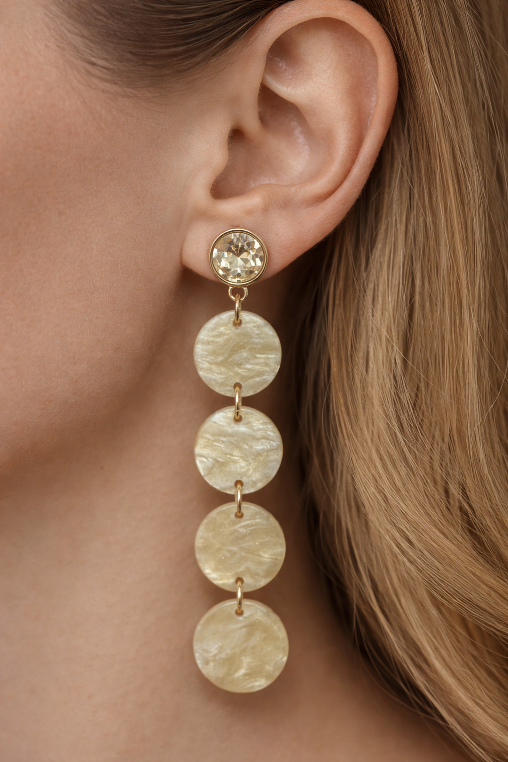 OORBELLEN ‘SWEET 7’ | BEIGE