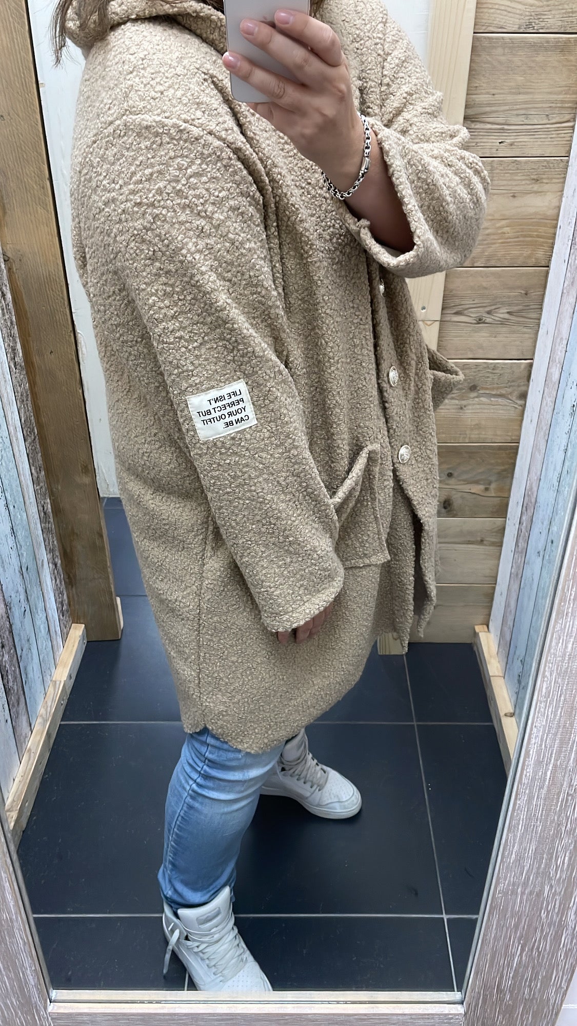 PS VEST 'TEDDY EMBLEEM' | TAUPE