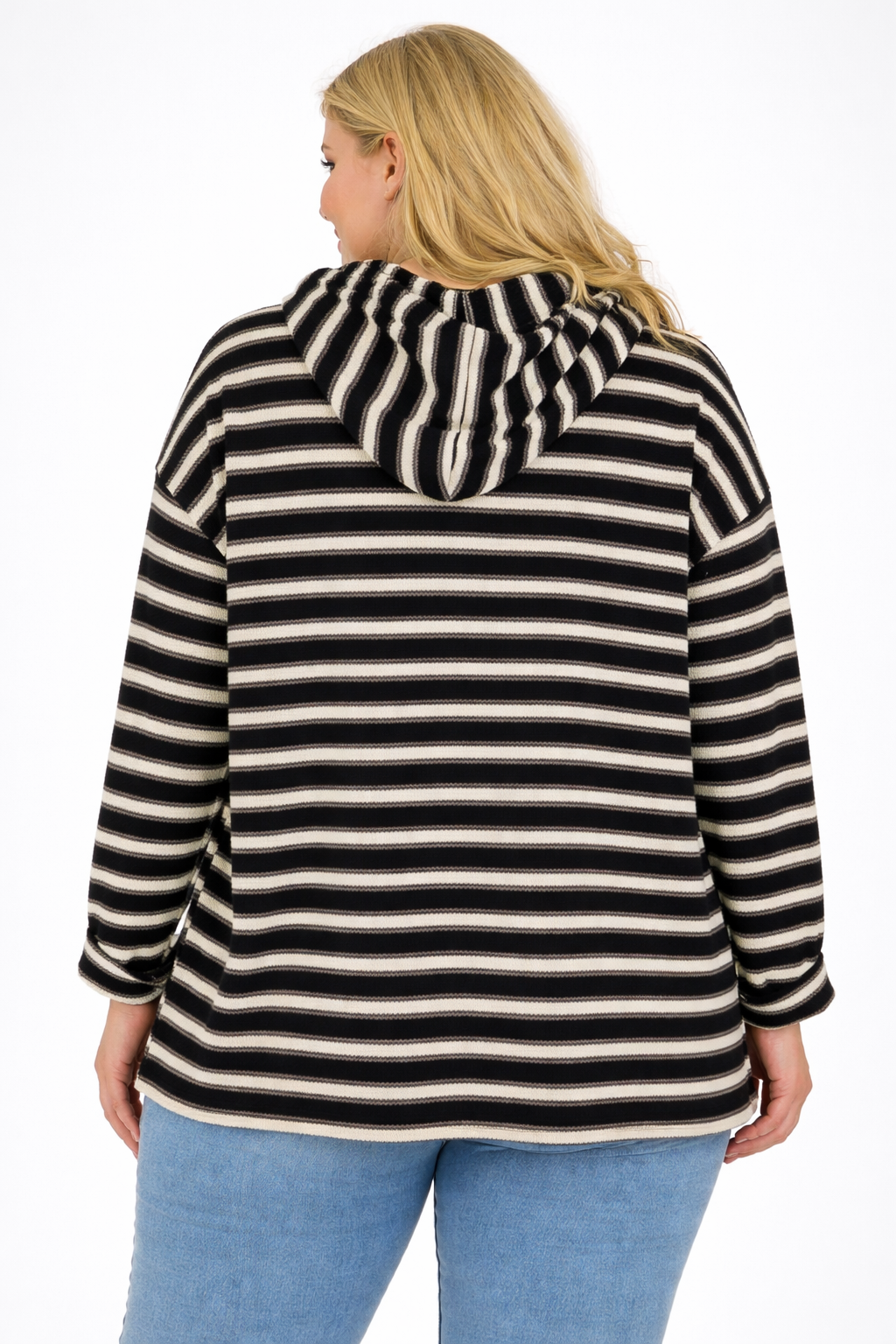 PS HOODIE 'STREPEN' | ZWART