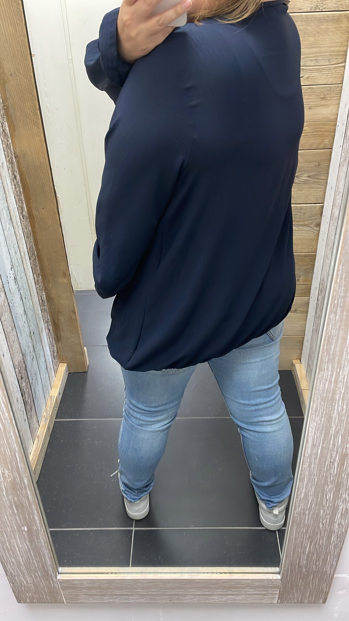 PS2 BLOUSE ‘KETTING’ | DONKERBLAUW