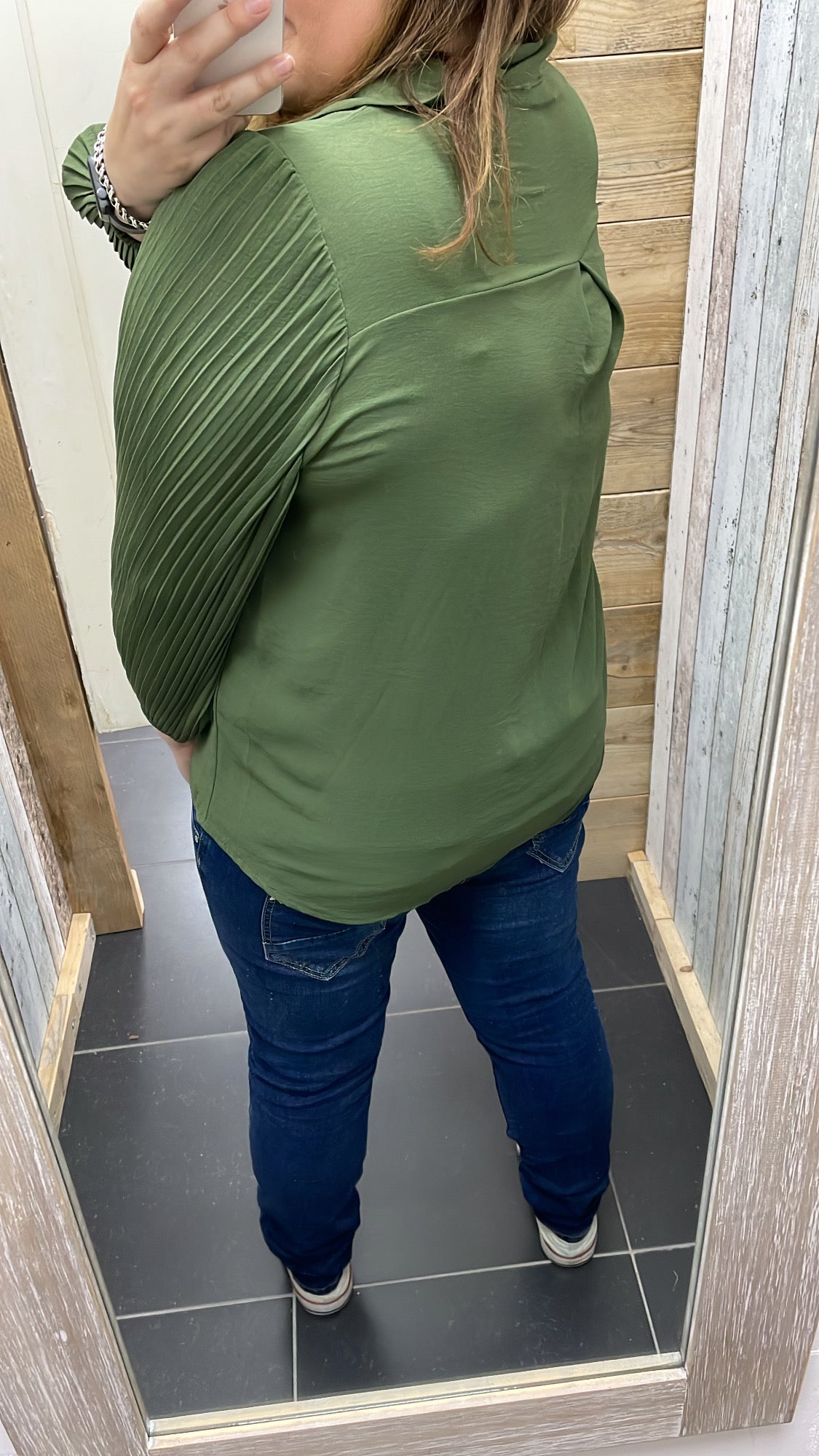 BLOUSE 'PLISSÉ' | ARMY