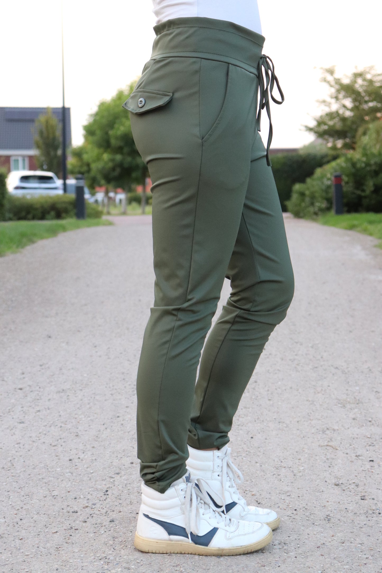 TRAVELSTOF BROEK 'LANG' | ARMY