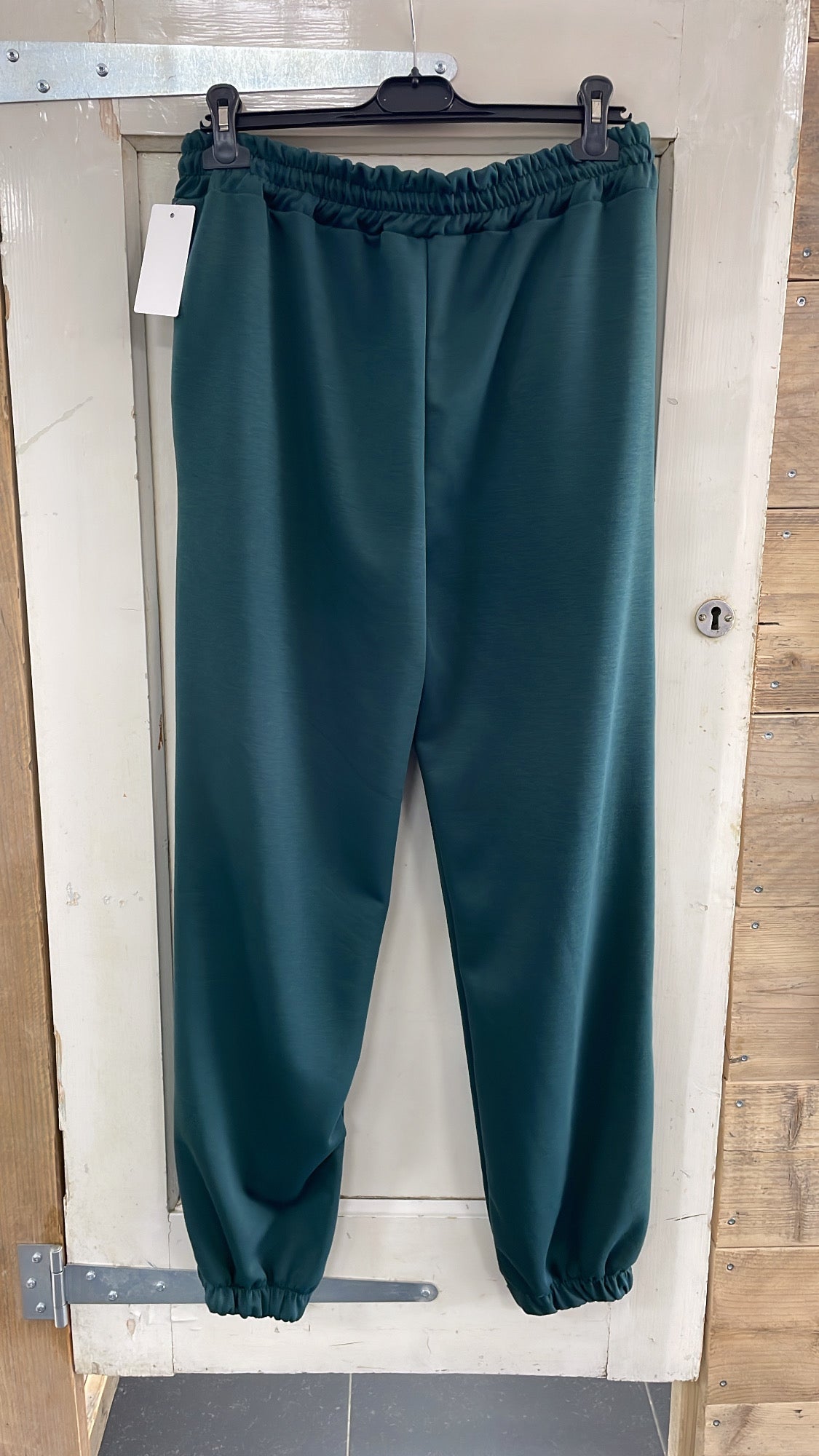 PS JOGGINGBROEK 'GESMOKT' | PETROL