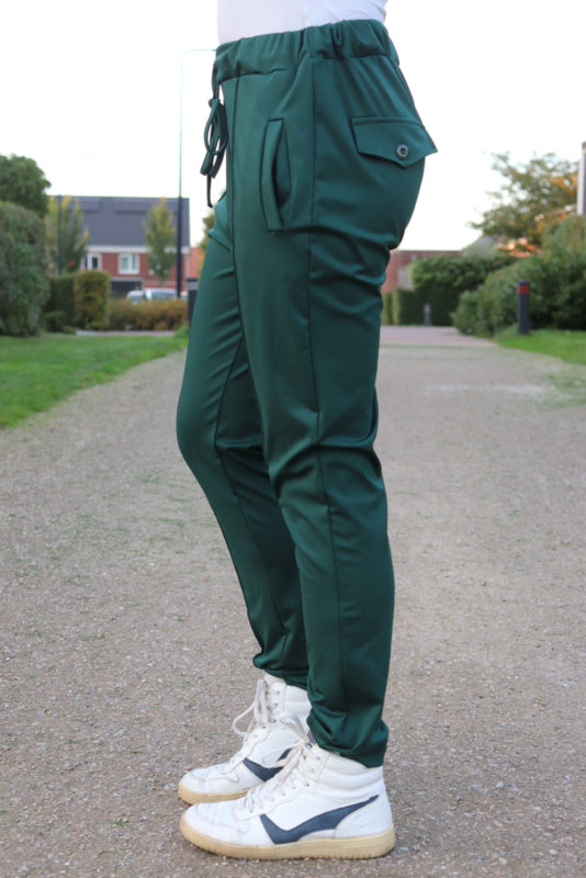 TRAVELSTOF BROEK 'BIES' | FLESSENGROEN