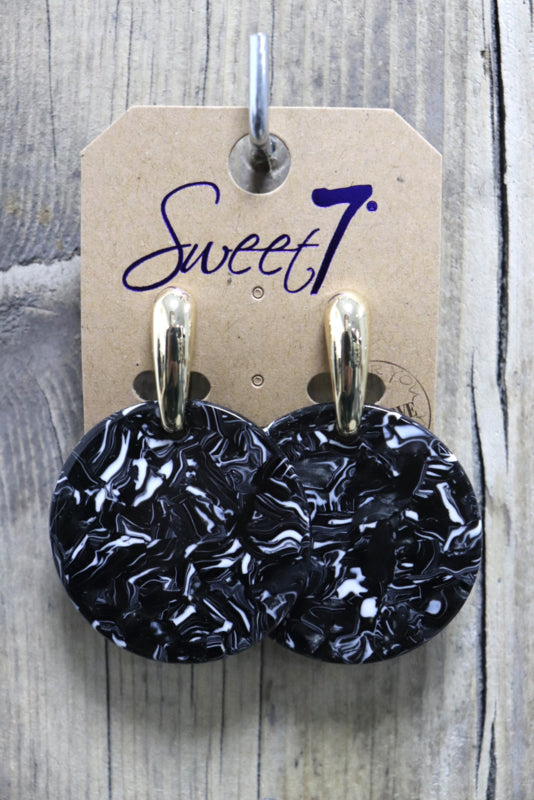 OORBELLEN ‘SWEET 7’ | ZWART